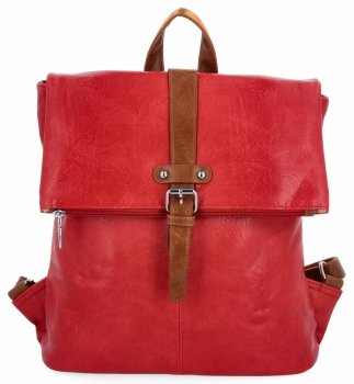 Plecak Damski w Stylu Vintage firmy Herisson 165B312 Czerwony