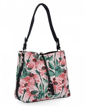 Modna Torebka Damska w Kwiaty firmy David Jones 6755-1 Różowa
