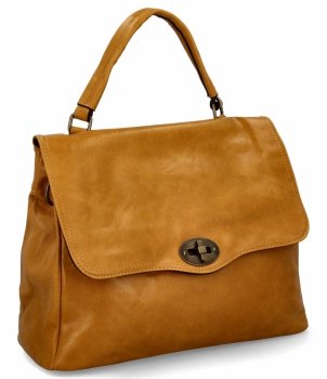 Torebka Damska w Stylu Vintage firmy Hernan HB0129 Jasno Ruda
