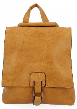 Stylowy Plecaczek Damski Vintage firmy Hernan HB0383 Żółty