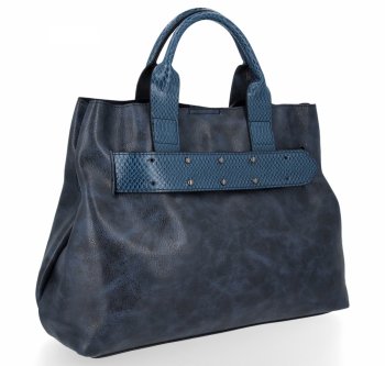 Uniwersalne Torebki Damskie Potri Shopper Bag Granatowa