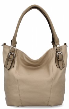 Uniwersalna Torebka Damska XL firmy Hernan HB0388 Ciemno Beżowa/Ziemista