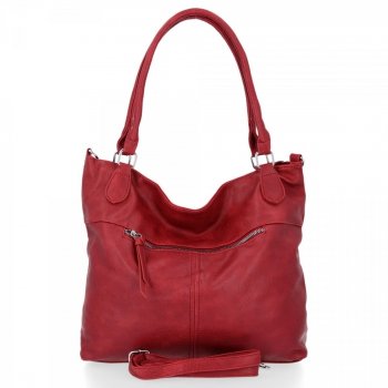 Uniwersalne Torebki Damskie Herisson Shopper Bag Czerwona