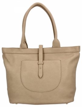 Torebka Damska Shopper Bag XL firmy Herisson 18R239 Ciemno Beżowa