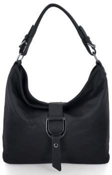 Klasyczna Torebka Damska Na Ramię firmy Herisson 16B376 Czarna