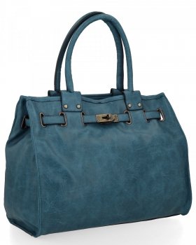 Elegancka Torebka Damska Kuferek firmy Hernan HB0248 Morska