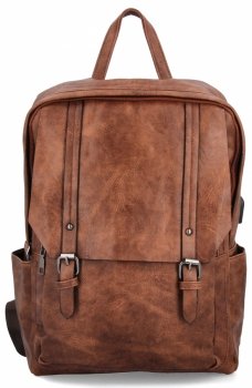 Plecak Damski Vintage w rozmiarzei XL firmy Herisson 22H2023-160 Brązowy
