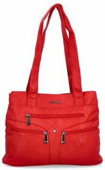 Torebka Damska Na Ramię Shopper Bag firmy Hernan 8006 Czerwona