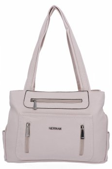 Torebka Damska Shopper Bag firmy Hernan 3892 Beżowa