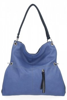 Uniwersalna Torebka Damska Shopper Bag XL firmy Hernan HB0170 Ciemno Niebieska
