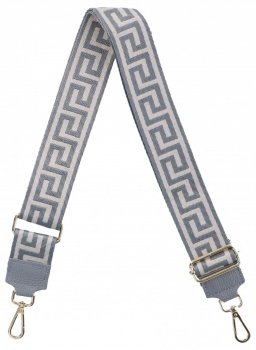Modny Pasek Do Torebki Geometric PA005 Szary