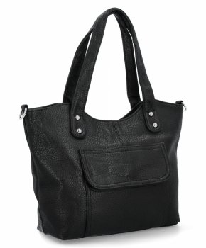 Stylowa Torebka Damska Shopper Bag firmy Herisson 17B374 Czarna