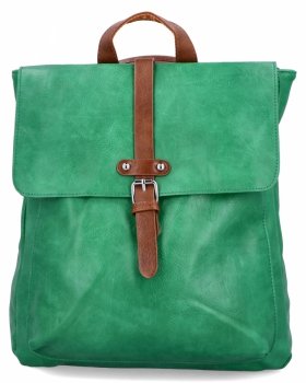Duży Plecak Damski w stylu Vintage firmy Herisson 1502A512 Smocza Zieleń