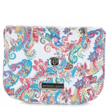 Torebki Listonoszki Skórzane Vittoria Gotti Made in Italy w Modne Wzory Multikolor Floral