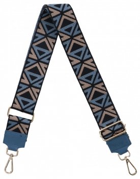 Modny Pasek Do Torebki Geometric PA005 Niebieski