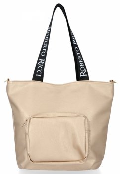 Roberto Ricci Firmowe Torebki Damskie Shopper w rozmiarze XL Złota