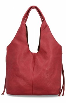 Torebka Shopper Bag XL z Kosmetyczką firmy Herisson 19C323 Ciemno Czerwona