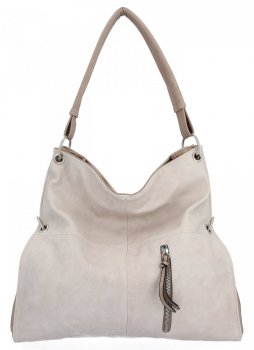Uniwersalna Torebka damska Shopper Bag XL firmy Hernan HB0170 Beżowa