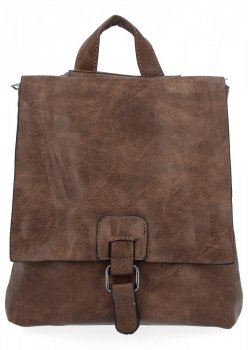 Stylowy Plecaczek Damski Vintage firmy Hernan HB0383 Ziemisty