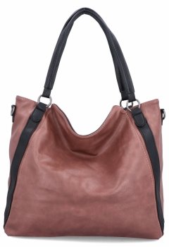 Torebka Damska Shopper Bag XL firmy Hernan HB0337 Brudny Róż