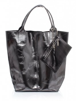 Torebki skórzane Shopper bagi Lakier Iron