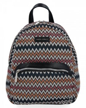 Modny Plecak Damski w Stylu Boho firmy David Jones 6749-3A Czarny