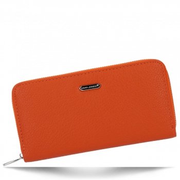 Uniwersalny Portfel Damski XL firmy David Jones P119-510 Pomarańczowy