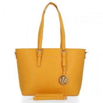 BEE BAG Klasyczna Torebka Damska XL Isla must have Żółta
