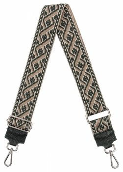 Modny Pasek Do Torebki P011 Butelkowa Zieleń/Beż