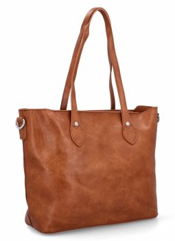 Torebka Damska Shopper Bag XL z Kosmetyczką firmy Herisson H8806 Ruda