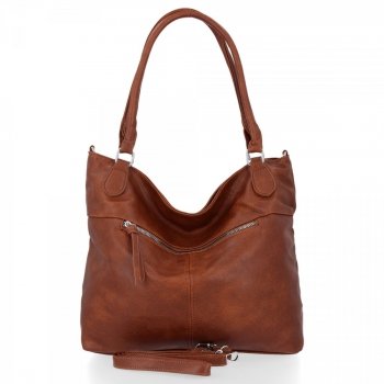 Uniwersalne Torebki Damskie Herisson Shopper Bag Brązowa