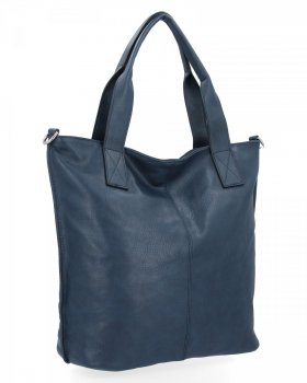 Duża Torebka Damska Shopper Bag XXL firmy Hernan HB0363 Granatowa