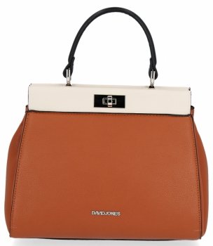 Dwukomorowa Torebka Damska Elegancki Kuferek firmy David Jones Ruda