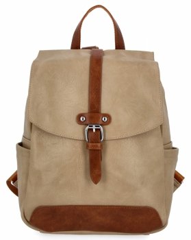 Plecak Damski Vintage firmy Herisson 15B315 Ciemno Beżowy