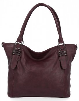 Torebka Damska Shopper Bag XL firmy Hernan HB0397 Bordowa