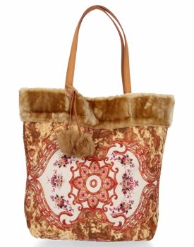 BEE BAG Torebka Damska Shopper XL Boho Style Khaki