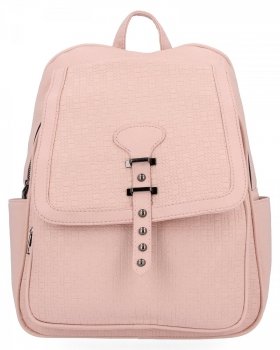Modny Plecaczek Damski Vintage firmy Herisson 1352M320 Pudrowy Róż