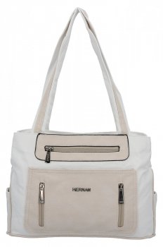 Torebka Damska Shopper Bag firmy Hernan 3892 Biała