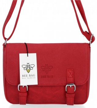BEE BAG Stylowe Torebki Damskie Listonoszki Madeleine Czerwona