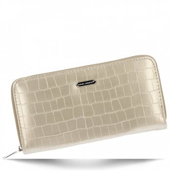 Elegancki Portfel Damski XL firmy David Jones P118-510 Złoty