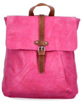 Duży Plecak Damski w stylu Vintage firmy Herisson 1502A512 Fuksjowy