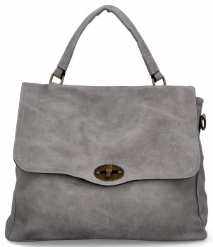 Torebka Damska w Stylu Vintage firmy Hernan HB0129 Jasno Szara