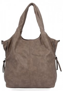 Torebka Shopper Bag XL Hernan HB0293 Ciemno Beżowa