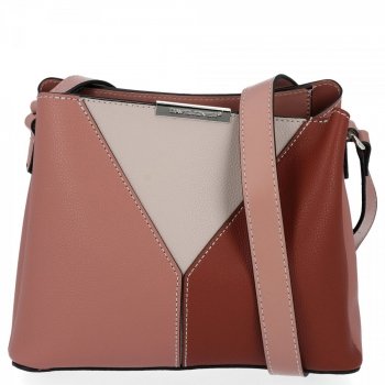 Elegancka Listonoszka Damska 3 Komory firmy David Jones Brudny Róż