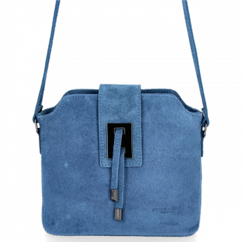 GEANȚĂ DIN PIELE tip poștaș Vittoria Gotti denim V1813CAM