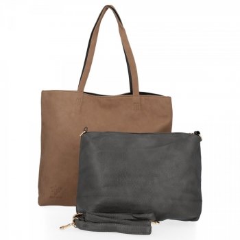 GEANȚĂ DE DAMĂ shopper bag BEE BAG bej închis 111-2