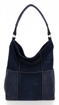 GEANȚĂ DIN PIELE shopper bag Roberto Ricci bleumarin 19141
