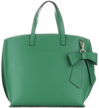 GEANȚĂ DIN PIELE shopper bag Vittoria Gotti verde V6D BIGziel