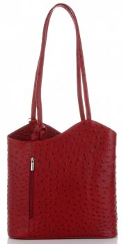 GEANȚĂ DIN PIELE clasică Genuine Leather roșu 494