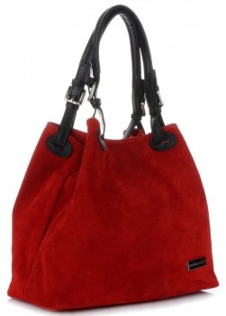 GEANȚĂ DIN PIELE shopper bag Vittoria Gotti roșu V90047CH